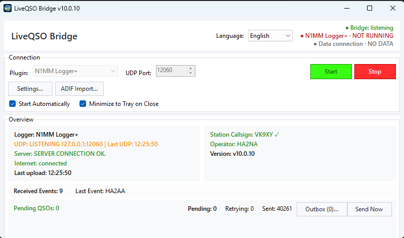 LiveQSO Bridge screenshot